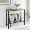 Table haute avec 2 tabourets