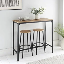 Table haute avec 2 tabourets