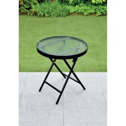 Table pliante ronde plateau en v