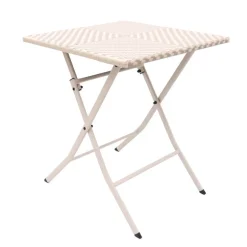 Table pliante tressee beige