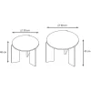 2 tables effet travertin / bois