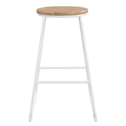 Tabouret de bar pietement blanc