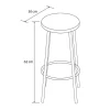 2 tabourets hauts creme / bois