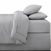 Taie d'oreiller x2 63x63cm gris