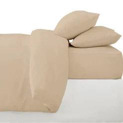 Taie d'oreiller x2 50x70cm taupe