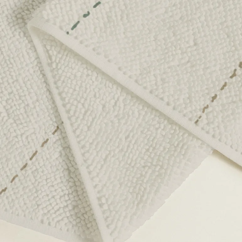 Tapis bain rayures colorees