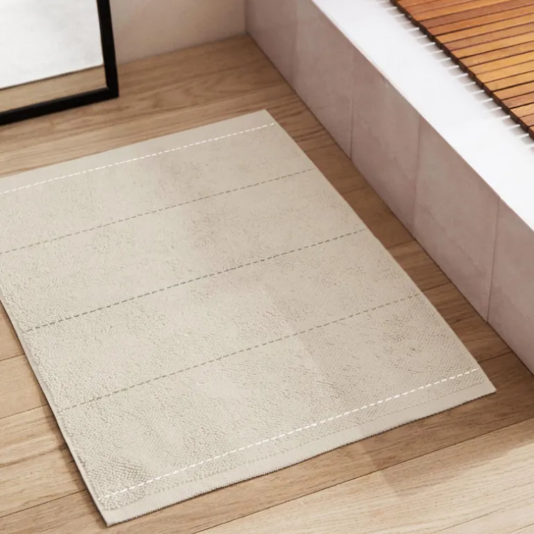 Tapis bain rayures colorees