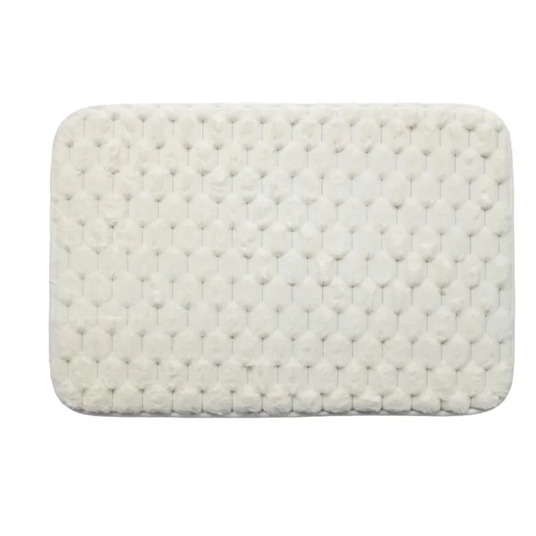 Tapis de bain soft touch blanc