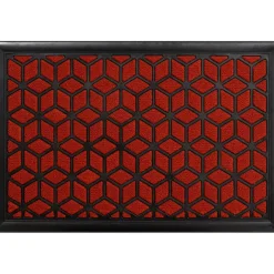 Tapis long island 40x60cm rouge