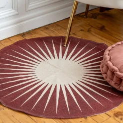 Tapis rosie bordeaux d90cm