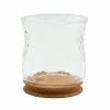 Tasse en verre martele & acacia