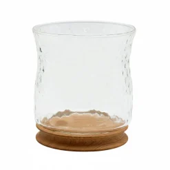 Tasse en verre martele & acacia