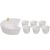 8 tasses et 1 bol de service