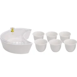 8 tasses et 1 bol de service