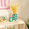 Vase ceramique damier