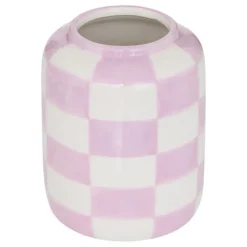 Vase ceramique damier
