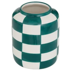 Vase ceramique damier