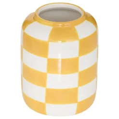 Vase ceramique damier
