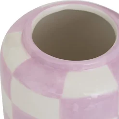 Vase ceramique damier