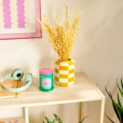 Vase ceramique damier