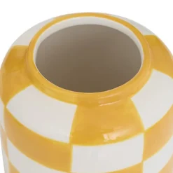 Vase ceramique damier