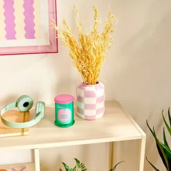 Vase ceramique damier