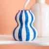 Vase ceramique raye