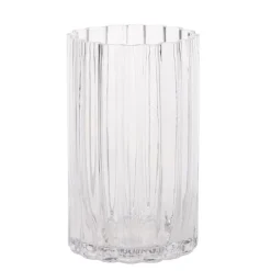 Vase en verre festonne