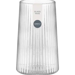 Vase en verre nervure