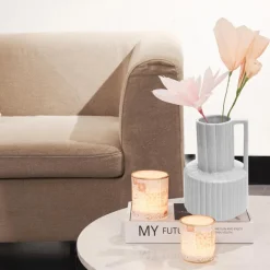 Vase pichet ceramique strie