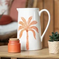 Vase pichet palmier