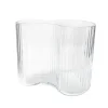 Vase verre strie asymetrique