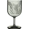 Verre a vin avec motif feuillage