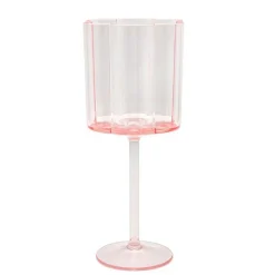 Verre a vin fleur plastique