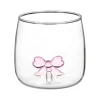 Verre bas avec figurine noeud 3d