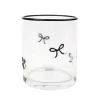 Verre bas motif noeud noir