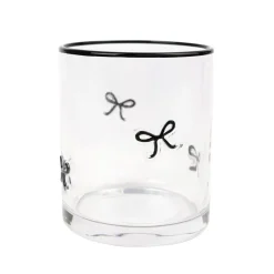 Verre bas motif noeud noir