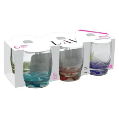 6 verres bas adora fond couleur