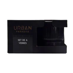 Verre strie gris fume 31cl x4