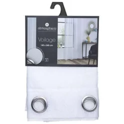 Voilage devo feuil blc 140x240