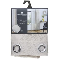 Voilage devo feuil lin 140x240