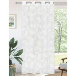 Voile feuillette 140x240cm blanc