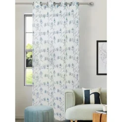 Voile oeillets flore 140x240cm