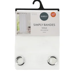 Voile simply bandes 140x240cm bl