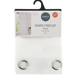 Voile simply reflet 140x240cm bl
