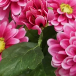 Zinnia artificiel en pot